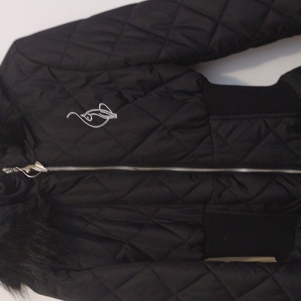 NWT baby phat x forever 21 faux fur trim jumpsuit black medium